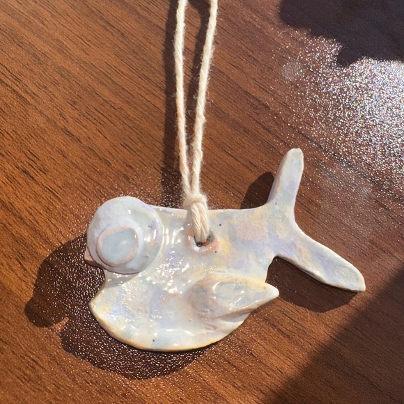 Handmade Fish Ornament 90’s Milky Periwinkle - Picture 2 of 4